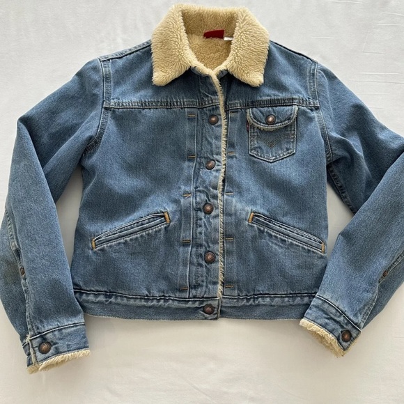 Vintage Levi’s (2002) Shearling Sherpa Jean Jacket - Picture 1 of 8